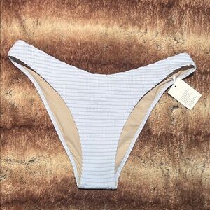 Lululemon Smocked Mid-Rise Skimpy Bottom Hyper Stripe Pastel Blue